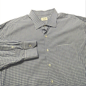 Hamilton Co. Shirt Mens XXL Modern LS Button Down USA Gingham Plaid Blue MINT